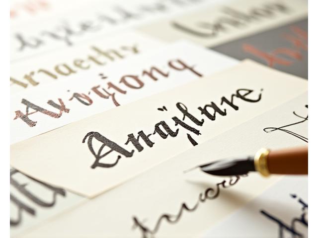Estilos de caligrafía tradicional y moderna